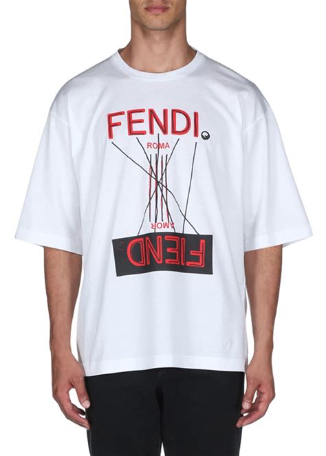 fendi black cotton t shirt|fendi fiend t shirt.